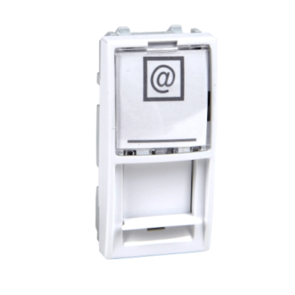 Unica - RJ45 data connector cover for AT&T - 1 m - white
