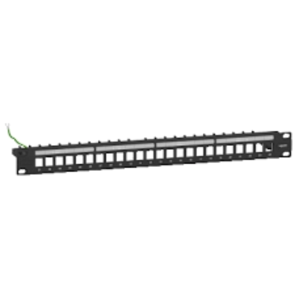 PANEL BASIC 19" 1U FOR 24 RJ45 MODULAR JACK SHIELDED